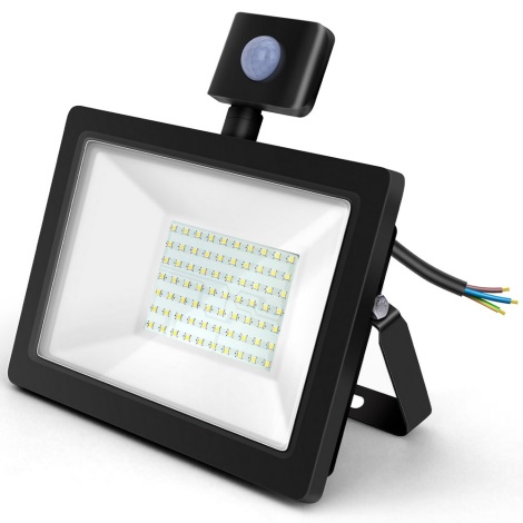 Aigostar - LED Reflektor s senzorjem LED/50W/230V 6400K IP65 črna