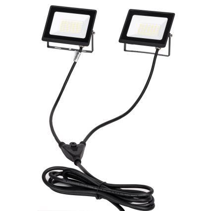 Aigostar - LED Reflektor s stojalom 2xLED/30W/230V 6500K IP65 oranžna/črna