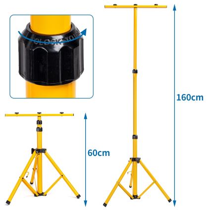 Aigostar - LED Reflektor s stojalom 2xLED/30W/230V 6500K IP65 oranžna/črna