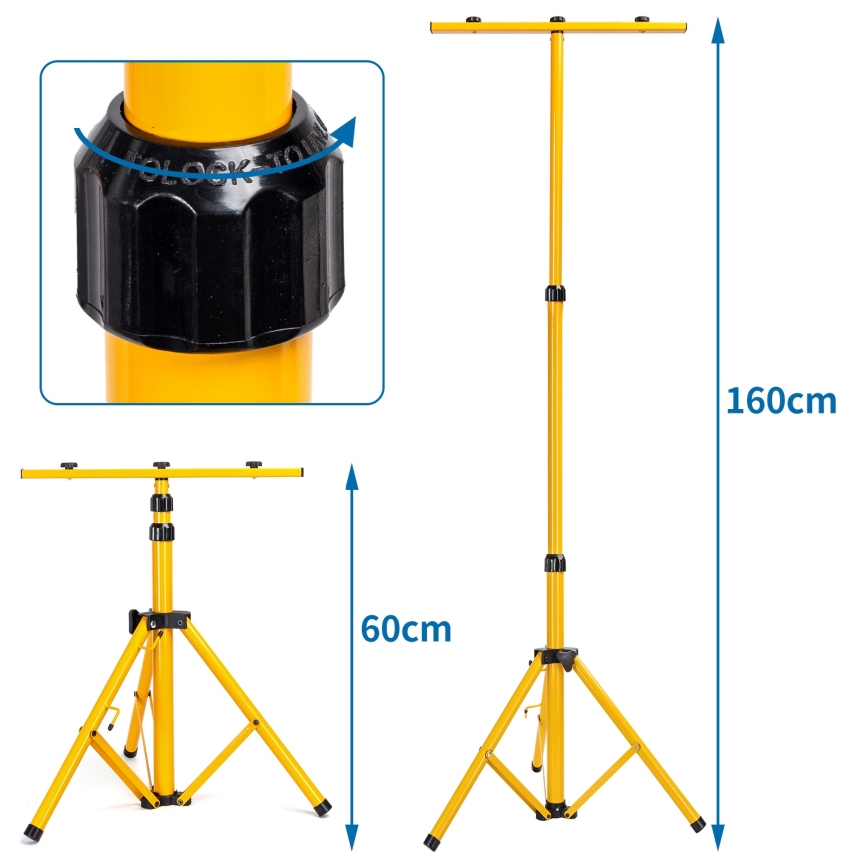 Aigostar - LED Reflektor s stojalom 2xLED/30W/230V 6500K IP65 oranžna/črna