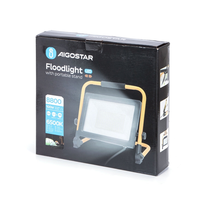 Aigostar - LED Reflektor s stojalom LED/100W/230V 6500K IP65