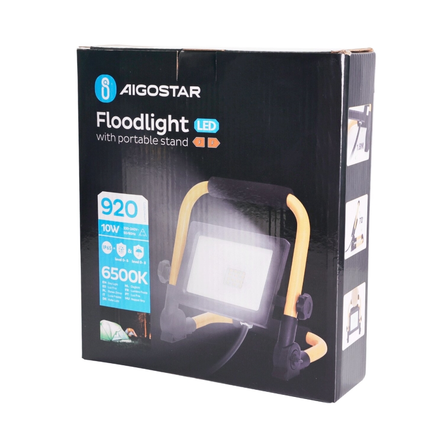 Aigostar - LED Reflektor s stojalom LED/10W/230V 6500K IP65