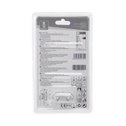 Aigostar - LED RGB Nočna lučka s senzorjem mraka LED/0,5W/230V snežinka