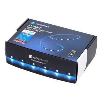 Aigostar - LED RGB Pametni Zatemnitveni trak 4x0,5m LED/4,5W/5V Wi-Fi + Daljinski upravljalnik
