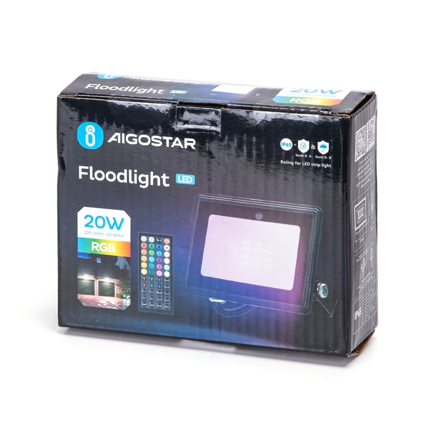 Aigostar - LED RGB Reflektor LED/20W/230V IP65 + Daljinski upravljalnik