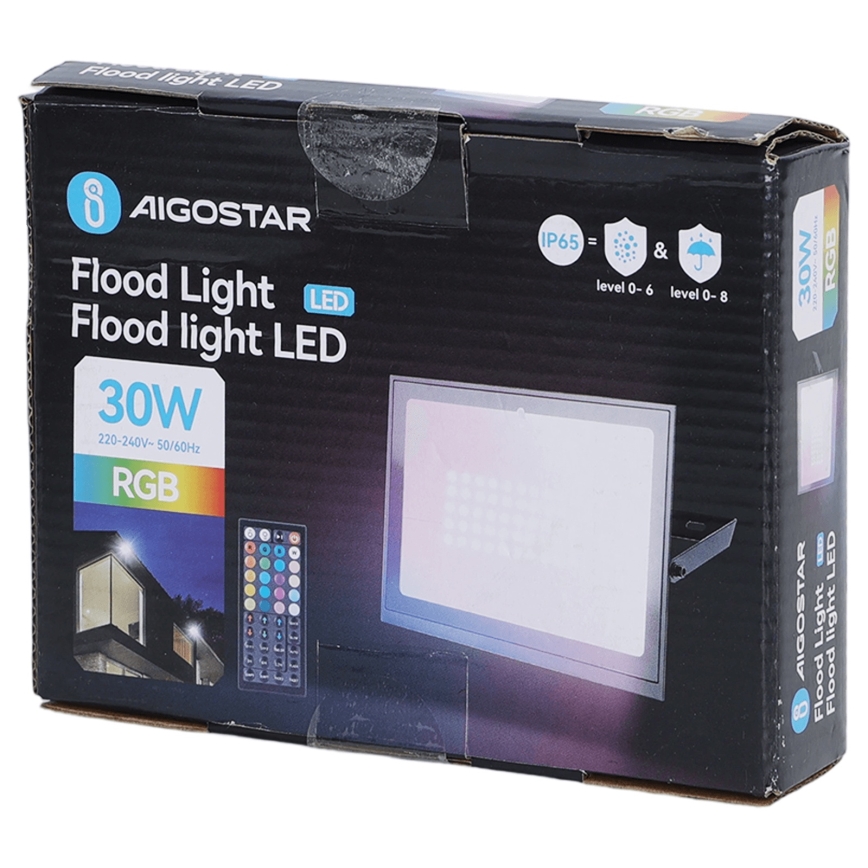 Aigostar - LED RGB Reflektor LED/30W/230V IP65 + daljinski upravljalnik