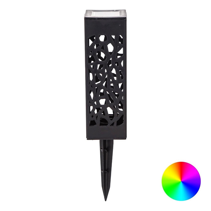 Aigostar - LED RGB Solarna svetilka LED/0,006W/1,2V 28,5cm črna  IP44 100 mAh
