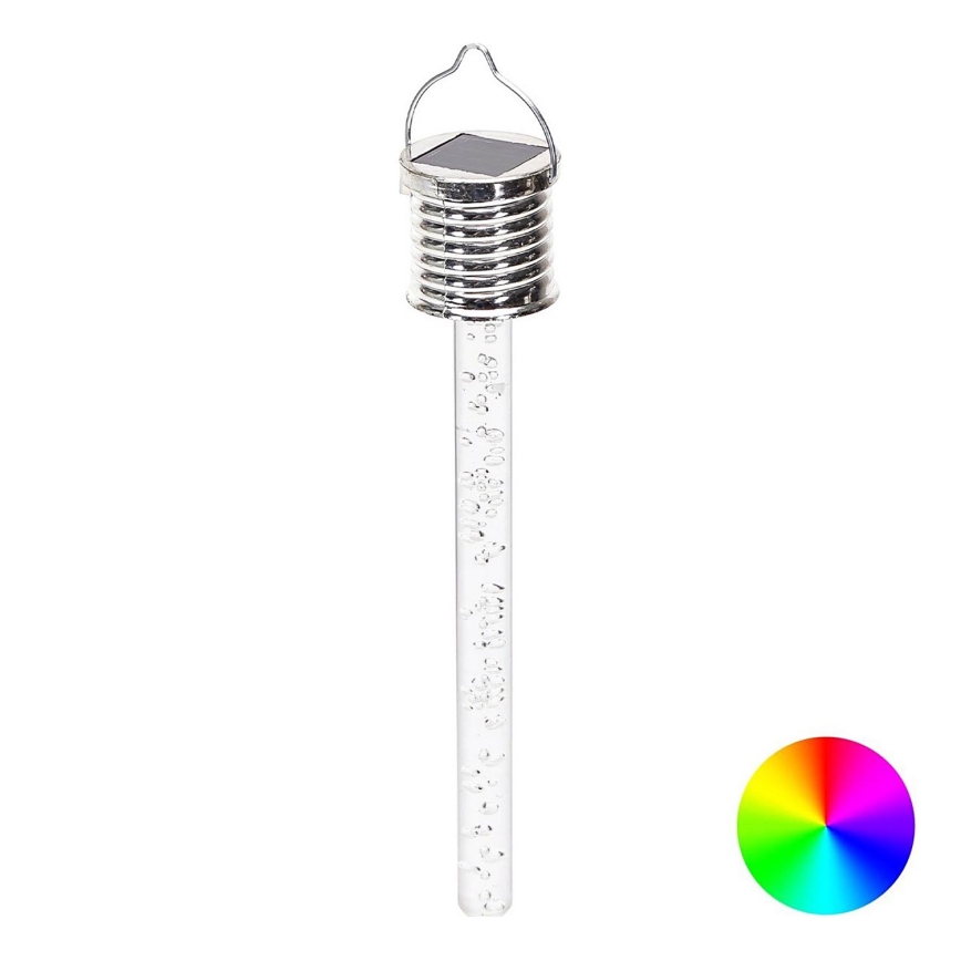 Aigostar - LED RGB Solarna svetilka LED/0,006W/1,2V 4000 mAh krom IP44