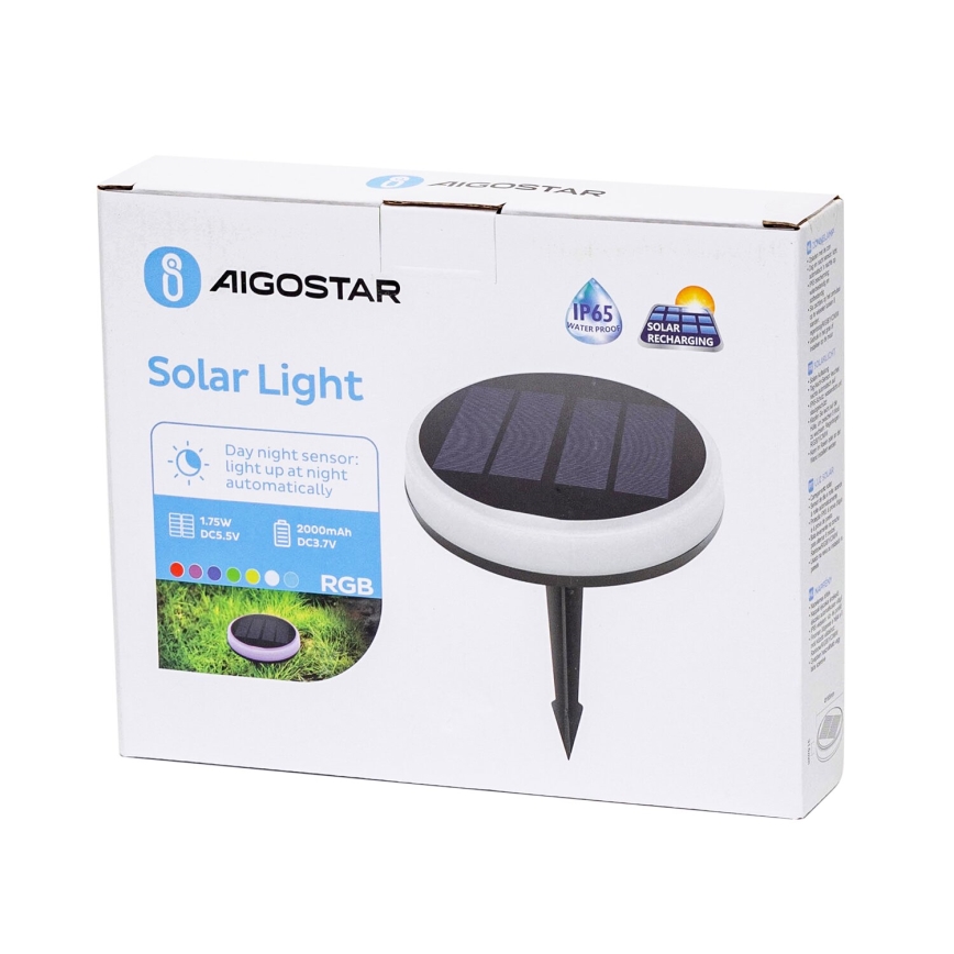 Aigostar - LED RGB Solarna svetilka LED/0,6W/3,7V IP65