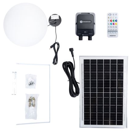 Aigostar - LED RGB Zatemnitvena solarna lestenec MESH LED/5W/3,7V 8000 mAh 2700K-6500K IP65 pr. 30 cm