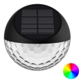 Aigostar - LED RGB Stenska solarna svetilka LED/2W/1,2V 300 mAh črna IP44