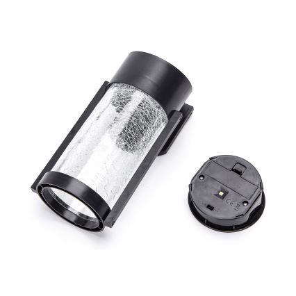 Aigostar - LED RGB Stenska solarna svetilka LED/2W/1,2V črna IP44