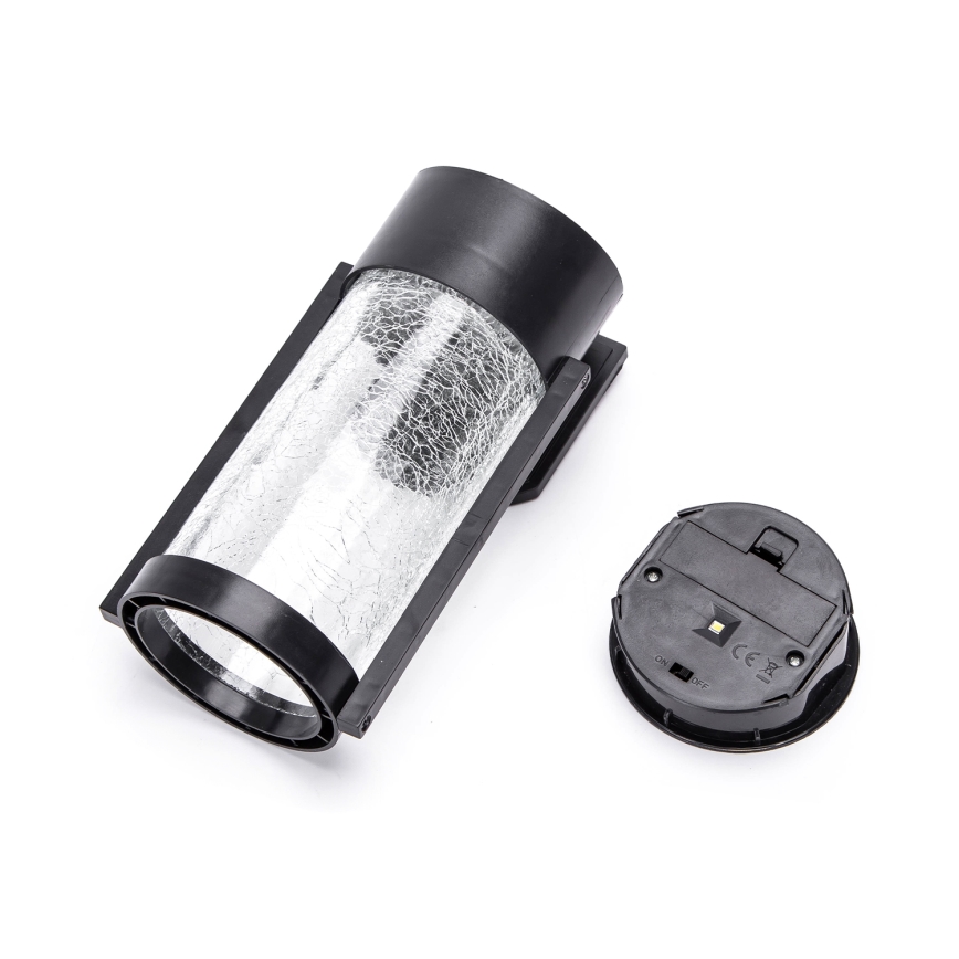 Aigostar - LED RGB Stenska solarna svetilka LED/2W/1,2V črna IP44