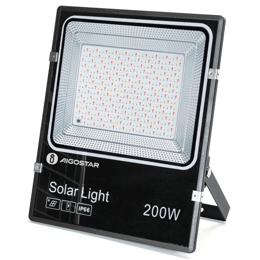 Aigostar - LED RGB Zatemnitveni solarni reflektor LED/200W/3,2V IP66 + Daljinski upravljalnik
