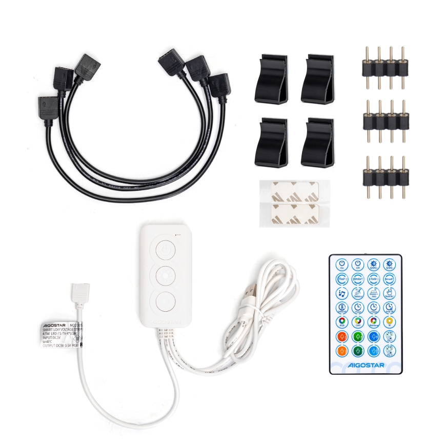 Aigostar - LED RGB Pametni Zatemnitveni trak 4x0,5m LED/4,5W/5V Wi-Fi + Daljinski upravljalnik