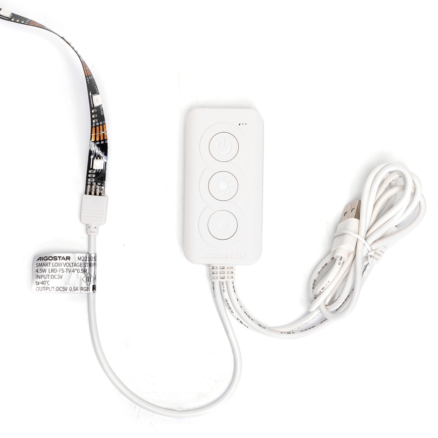 Aigostar - LED RGB Pametni Zatemnitveni trak 4x0,5m LED/4,5W/5V Wi-Fi + Daljinski upravljalnik