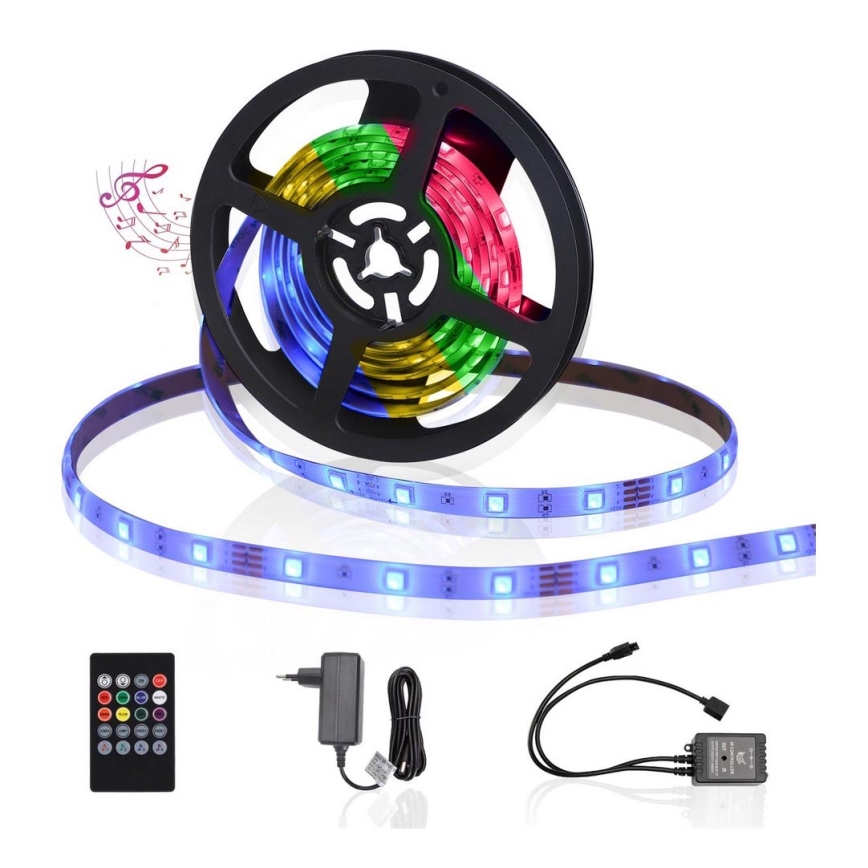 Aigostar - LED RGB Zatemnitveni zunanji trak 3m LED/24W/12/230V IP65 + Daljinski upravljalnik