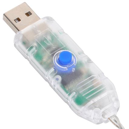 Aigostar - LED RGBIC dekorativna veriga 25xLED/5W/USB 10 m večbarvna