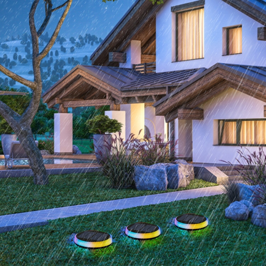 Aigostar - LED RGBIC Solarna svetilka LED/0,6W/3,7V IP65