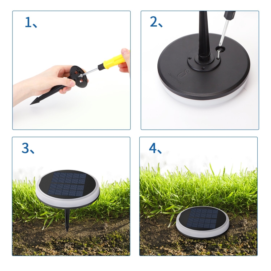 Aigostar - LED RGBIC Solarna svetilka LED/0,6W/3,7V IP65