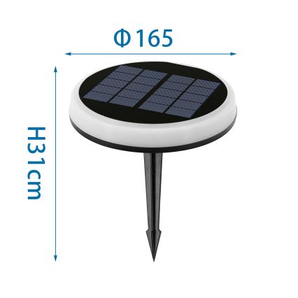 Aigostar - LED RGBIC Solarna svetilka LED/0,6W/3,7V IP65