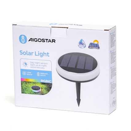 Aigostar - LED RGBIC Solarna svetilka LED/0,6W/3,7V IP65