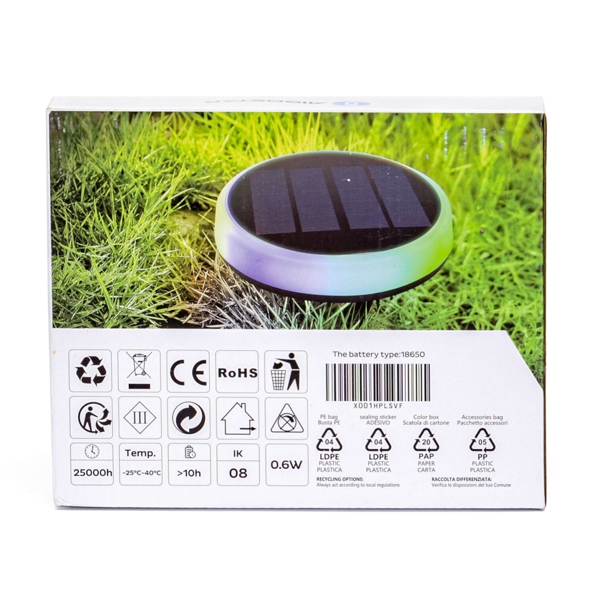 Aigostar - LED RGBIC Solarna svetilka LED/0,6W/3,7V IP65