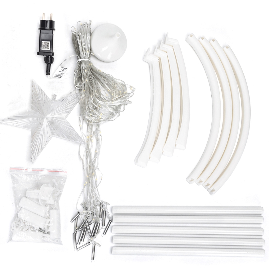 Aigostar - LED RGBICW Pametna zunanja božična dekoracija MESH 165xLED/230V 1,8m IP44 + daljinski upravljalnik