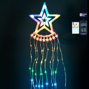 Aigostar - LED RGBICW Zunanja božična dekoracija 250xLED/230V 2,5m IP44 + daljinski upravljalnik