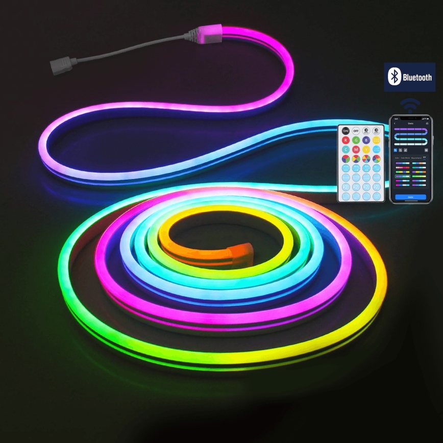 Aigostar - LED RGBICW Zunanji božični niz 90xLED 3m IP44 + daljinski upravljalnik