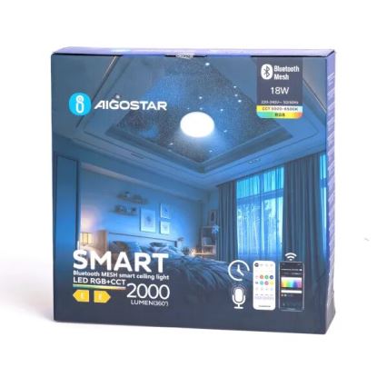 Aigostar - LED RGBW Kopalniška stropna svetilka MESH LED/18W/230V 3000-6500K IP44 + Daljinski upravljalnik