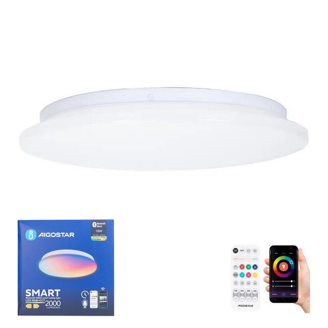 Aigostar - LED RGBW Kopalniška stropna svetilka MESH LED/18W/230V 3000-6500K IP44 + Daljinski upravljalnik