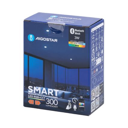 Aigostar - LED RGBW Kopalniška vgradna svetilka MESH LED/3W/230V 2700-6500K IP44