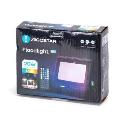 Aigostar - LED RGBW zatemnljiv reflektor LED/20W/230V IP65 + daljinski upravljalnik