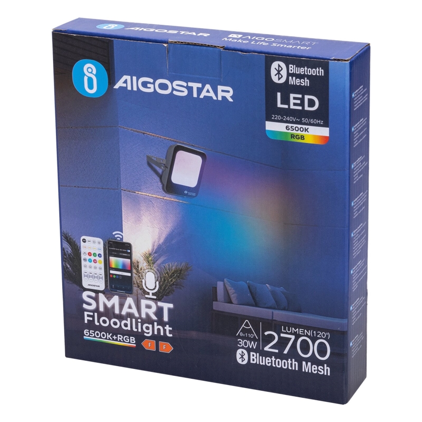 Aigostar - LED RGBW Reflektor MESH MESH LED/30W/230V 6500K IP65 + Daljinski upravljalnik