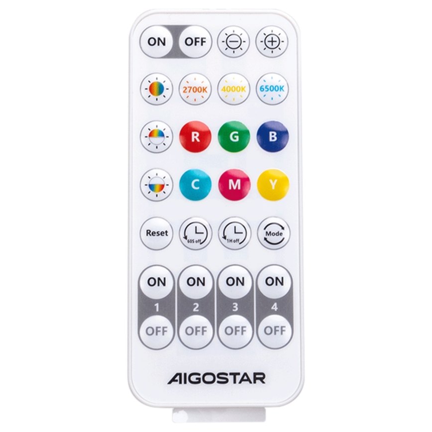 Aigostar - LED RGBW stoječa svetilka MESH, z nastavljivo jakostjo svetlobe, LED/8W/230V + daljinski upravljalnik