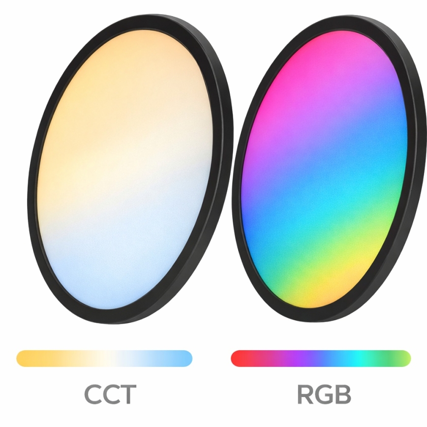 Aigostar - LED RGBW Zatemnjivo stropno svetilo MESH LED/36W/230V 3000-6500K črna + z daljinskim upravljalnikom
