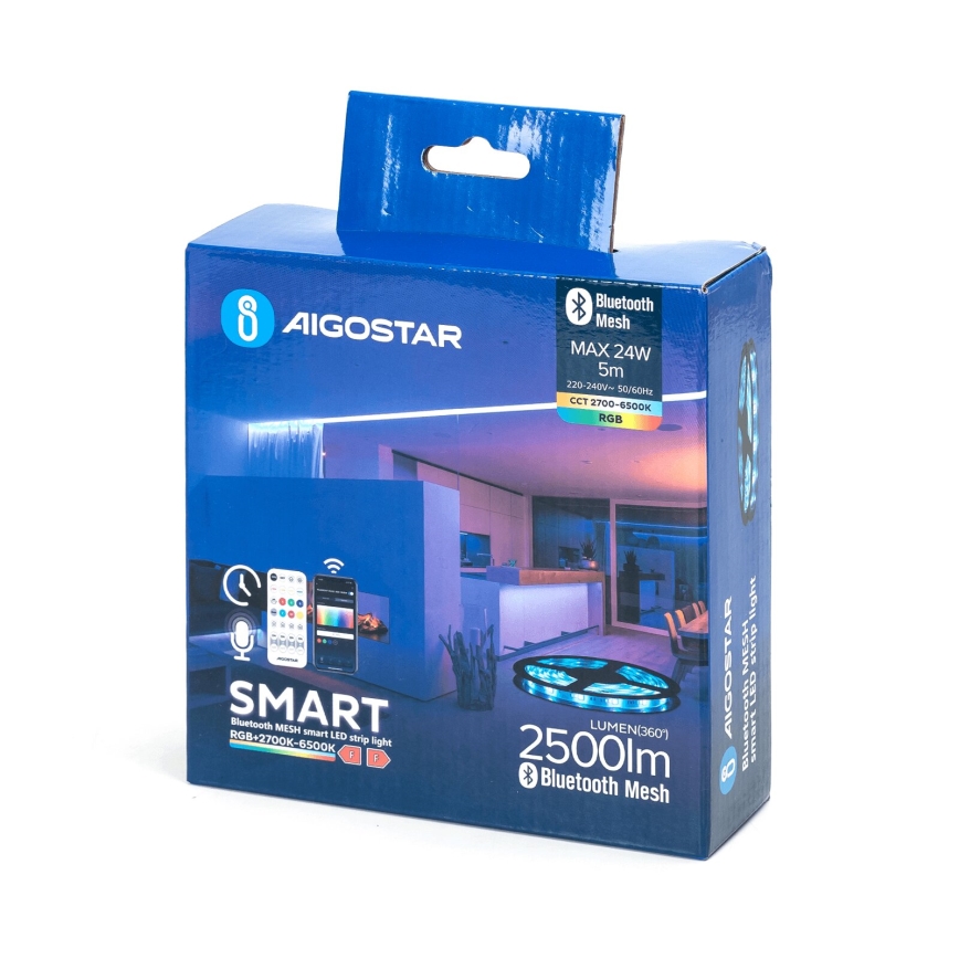 Aigostar - LED RGBW Trak 5m MESH MESH LED/24W/230V 2700-6500K + Daljinski upravljalnik