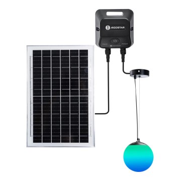 Aigostar - LED RGBW zatemljiv sončni lestenec MESH LED/5W/3,7V 8000 mAh 2700K-6500K IP65 premer 30 cm