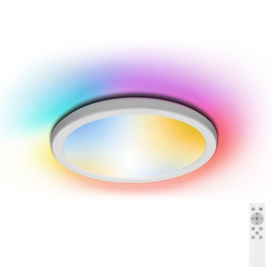 Aigostar - LED RGBW Zatemnitvena kopalniška stropna svetilka LED/18W/230V 3000-6500K pr. 30 cm IP44 + Daljinski upravljalnik