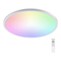 Aigostar - LED RGBW Zatemnitvena kopalniška stropna svetilka LED/24W/230V 3000-6500K pr. 42 cm IP44 + Daljinski upravljalnik