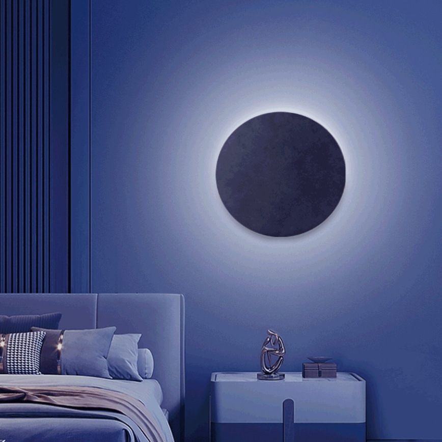Aigostar - LED RGBW Zatemnitvena stenska svetilka MESH Smart LED/12W/230V 2700-6500K črna + Daljinski upravljalnik