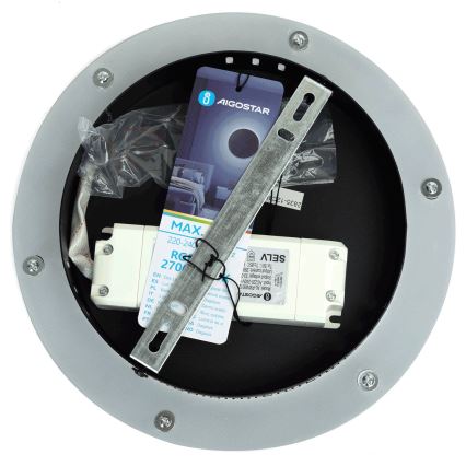 Aigostar - LED RGBW Zatemnitvena stenska svetilka MESH Smart LED/12W/230V 2700-6500K črna + Daljinski upravljalnik