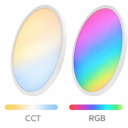 Aigostar - LED RGBW Zatemnitvena stropna svetilka MESH LED/24W/230V 3000-6500K bela + Daljinski upravljalnik