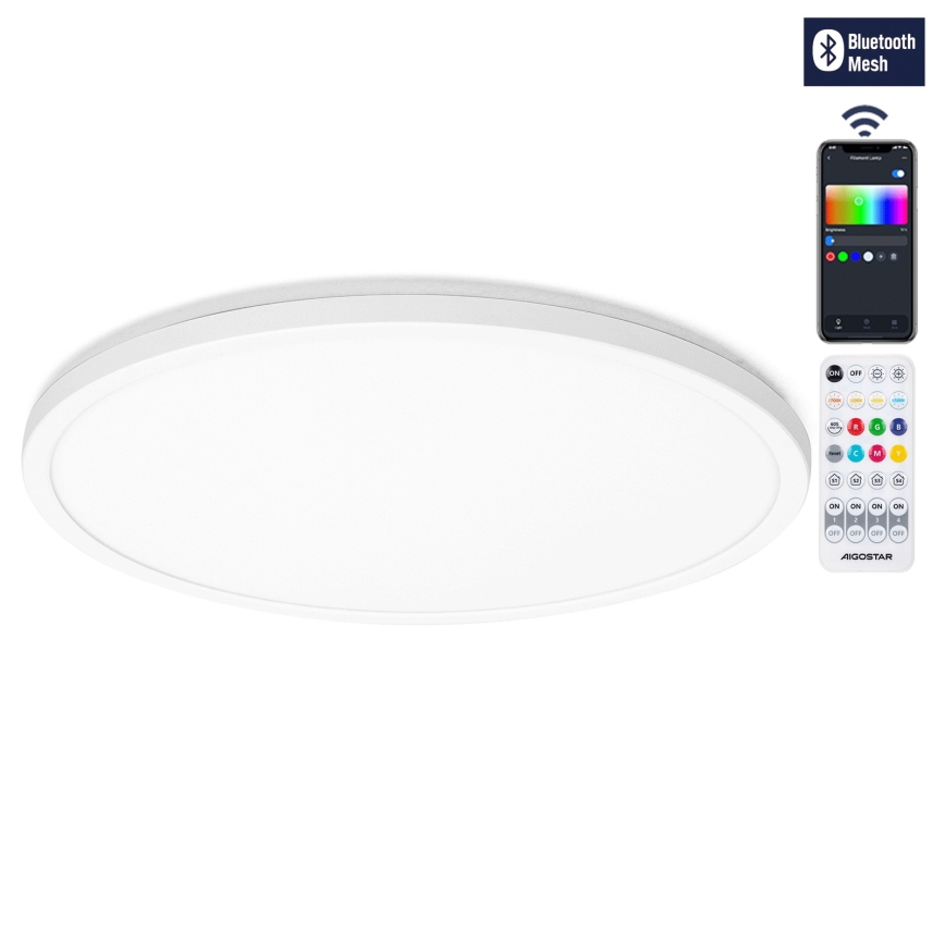 Aigostar - LED RGBW Zatemnitvena stropna svetilka MESH LED/36W/230V 3000-6500K bela + Daljinski upravljalnik
