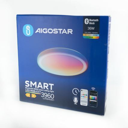 Aigostar - LED RGBW Zatemnitvena stropna svetilka MESH LED/36W/230V 3000-6500K + Daljinski upravljalnik