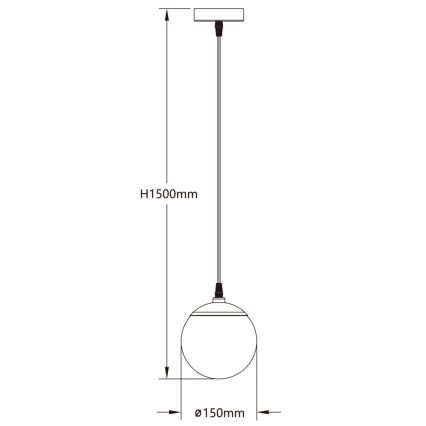 Aigostar - LED RGBW Zatemnitveni lestenec na vrvici MESH LED/8W/230V 2700-6500K bela + Daljinski upravljalnik