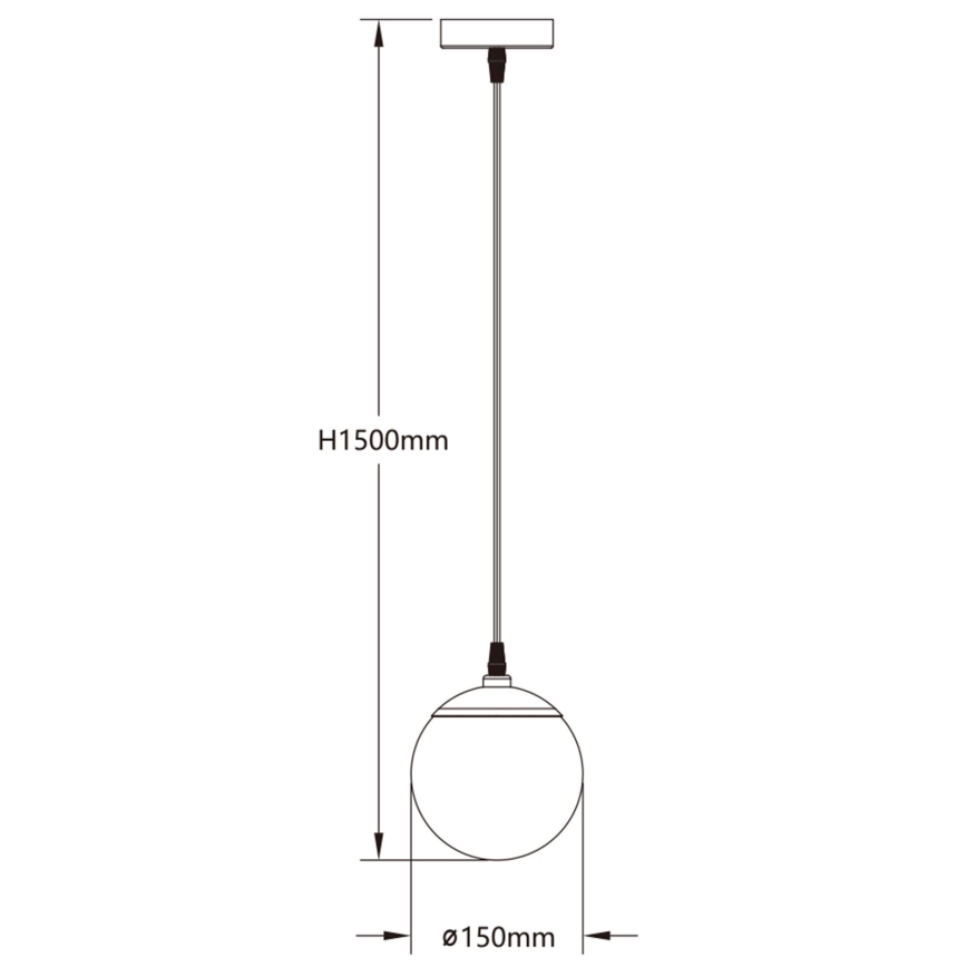 Aigostar - LED RGBW Zatemnitveni lestenec na vrvici MESH LED/8W/230V 2700-6500K bela + Daljinski upravljalnik