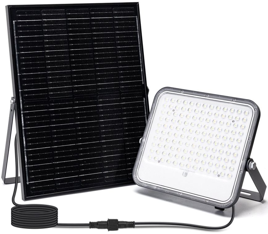 Aigostar - LED RGBW Zatemnitveni solarni reflektor LED/200W/3,4V IP66 + Daljinski upravljalnik