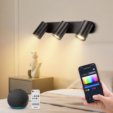 Aigostar - LED RGBW zatemnjiva točkovna svetilka MESH 3xLED/4,9W/230V 2700-6500K bela + daljinski upravljalnik